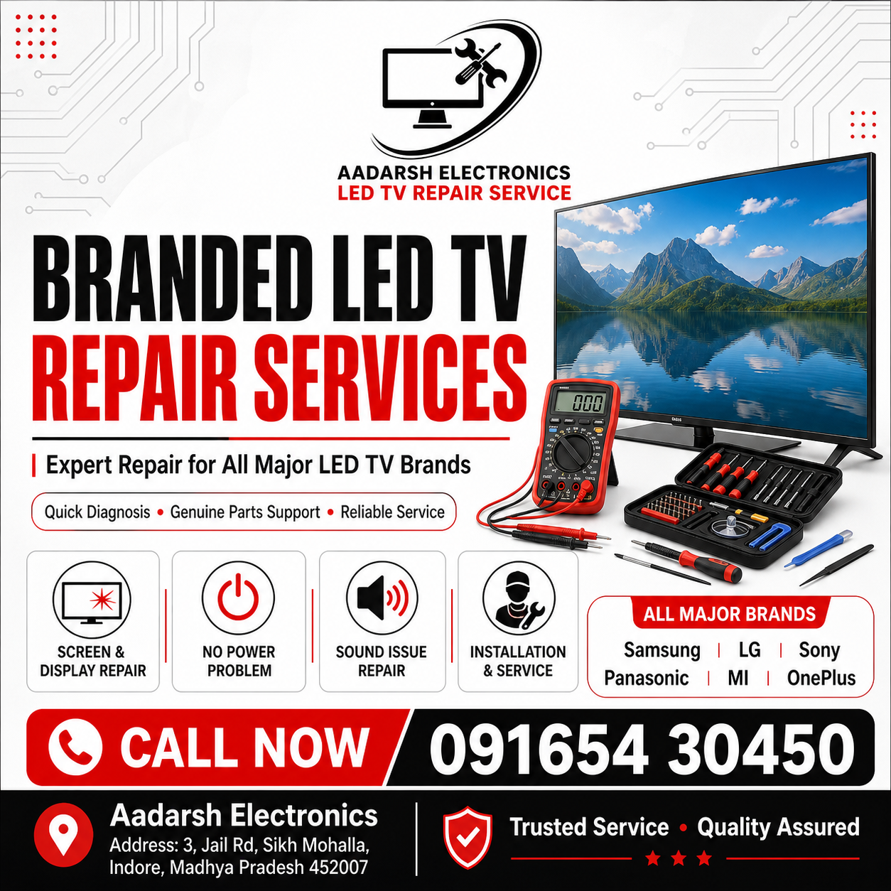 Branded LED TV Repair Services in Indore