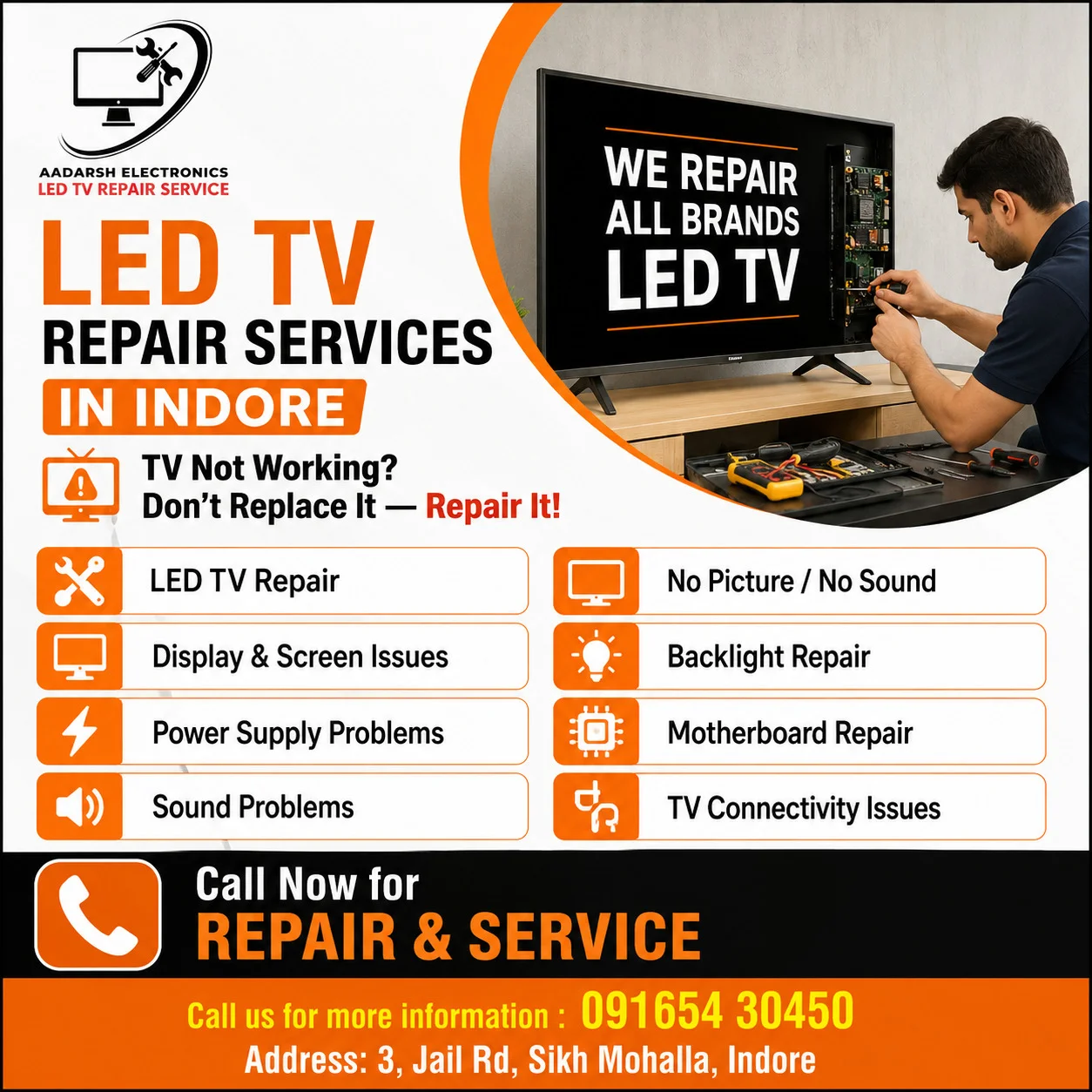 LED TV Repair Services in Indore