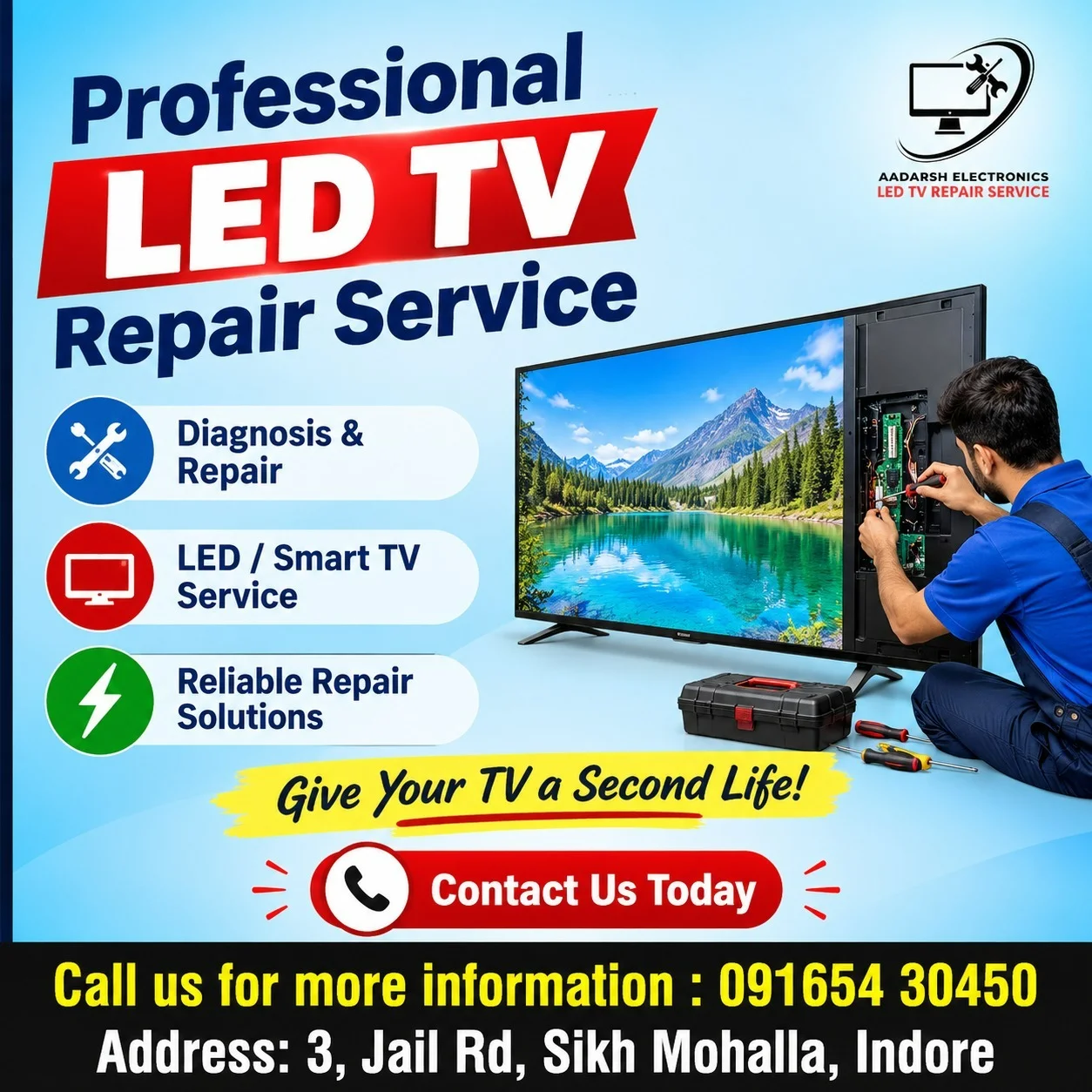 Professional LED TV Repair Service in Indore: Give Your TV a Second Life